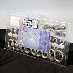 New set of 2/  ZSJWL 300 LED White Curtain